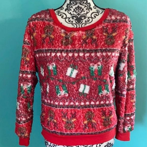 Holiday Time Sweaters - Holiday Christmas Soft Fuzzy Ugly Sweater